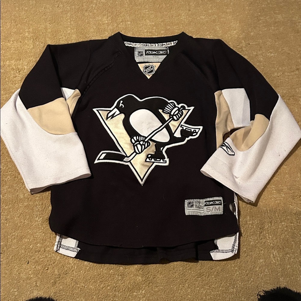 Reebok Kids Black and White Hockey Jersey